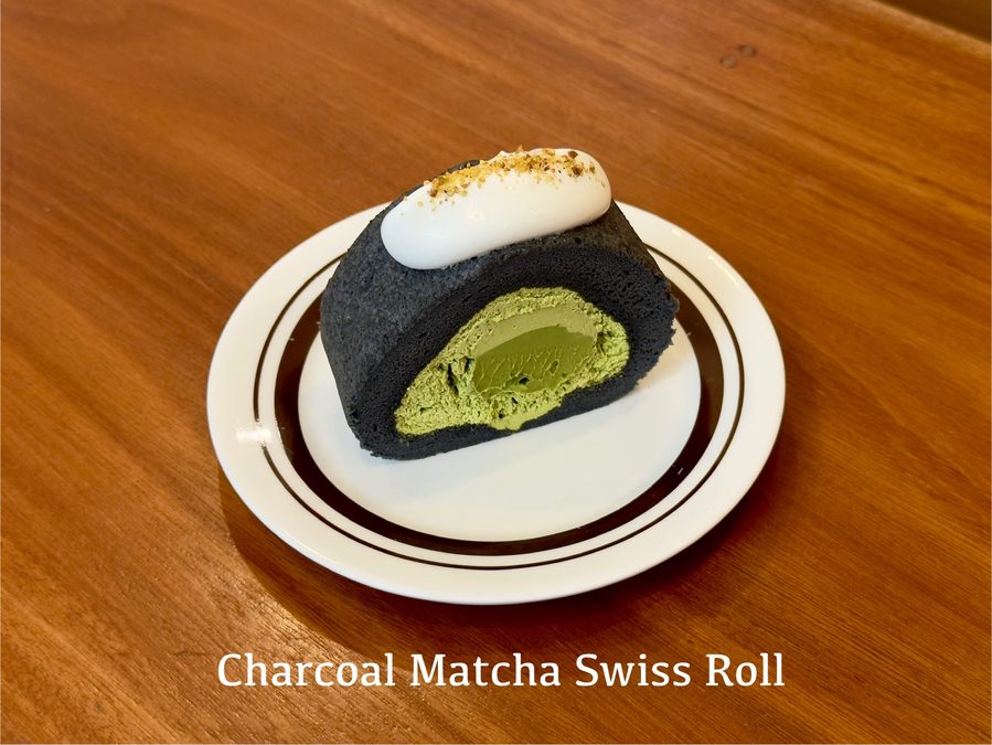 Charcoal Matcha Swiss Roll